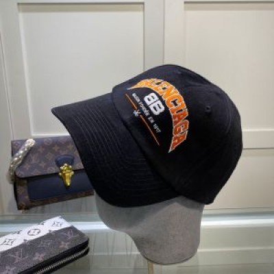 Balenciaga BB Embroidered Cotton Cap In Black