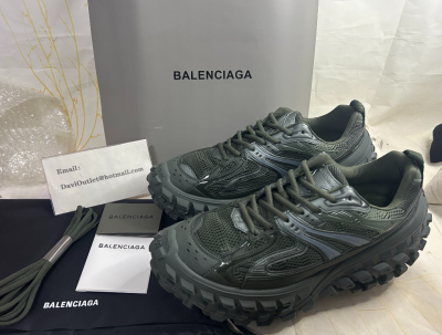 Balenciaga Bouncer Mesh and Rubber Sneakers Gray