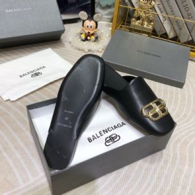 Balenciaga Cosy BB Mules Smooth Calfskin Women In BlackGold