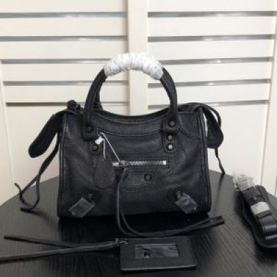 Balenciaga Mini Classic City Shoulder Bag Goatskin In Black