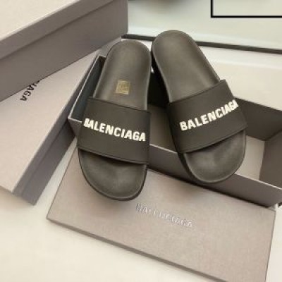 Balenciaga Pool Slides UniseX In BlackWhite