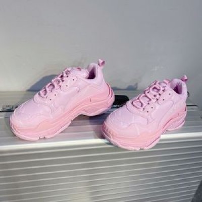 Balenciaga Triple S Sneakers Monogram Logo UniseX In Pink