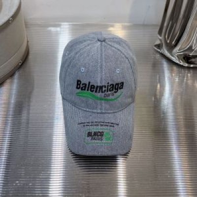 Balenciaga Wave Print Logo Baseball Cap In Blue