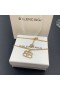 Balenciaga BB 20 Rhinestones Necklace In Gold