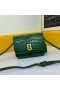 Balenciaga B Crossbody Bag Crocodile Embossed Leather In Green