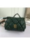 Balenciaga B Flap Bag Quilted Nappa Leather In Green