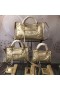 Balenciaga Classic City Shoulder Bag Edged Goatskin In Gold