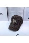 Balenciaga Double B Allover Logo Cap In Brown
