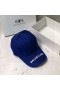 Balenciaga Embroidered Cap Cotton In BlueWhite
