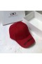 Balenciaga Embroidered Cap Cotton In Burgundy