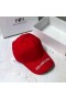 Balenciaga Embroidered Cap Cotton In Red