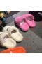 Balenciaga Furry Slides Political Campaign Shearling Women