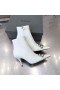 Balenciaga Knife BB 85MM Booties Calfskin Women In White