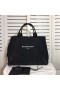 Balenciaga Large Navy Cabas Canvas In Black