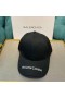 Balenciaga Logo Embroidered Cap Cotton In BlackWhite
