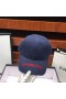 Balenciaga Logo Embroidered Cap Cotton In Navy Blue