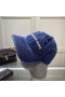 Balenciaga Logo Front Cap In Navy Blue