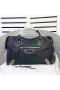 Balenciaga Medium Classic City Shoulder Bag Metallic Edge Goatskin In Navy Blue