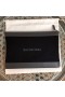 Balenciaga Medium Navy Pouch Canvas In Black
