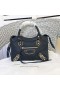 Balenciaga Mini Classic City Shoulder Bag Metallic Edge Goatskin In Navy Blue