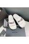 Balenciaga Pool Slides Political Campaign UniseX In White