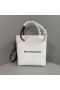 Balenciaga Shopping Phone Holder Grained Leather In White