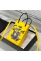 Balenciaga Shopping Phone Holder Simpsons Printed Leather In Yellow