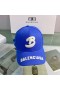 Balenciaga Single B Cap Cotton Drill In Blue