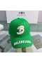 Balenciaga Single B Cap Cotton Drill In Green