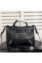 Balenciaga Small Classic City Shoulder Bag Goatskin In BlackSilver