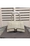 Balenciaga Small Hourglass Handbag Crocodile Embossed Leather In White