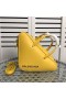 Balenciaga Small Triangle Duffle Bag Calfskin In Yellow