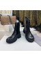 Balenciaga Tractor Lace-up Boots Calfskin Women In Black