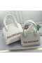 Balenciaga Ville Handbag Grained Leather In WhiteRed