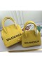Balenciaga Ville Handbag Grained Leather In Yellow
