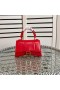 Balenciaga XS Hourglass Handbag Calfskin In Red