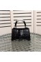 Balenciaga XS Hourglass Handbag Crocodile Embossed Leather In Black