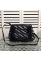 Balenciaga XS Navy Cabas Logo Striped Canvas In Black