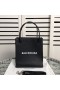 Balenciaga XXS Shopping North South Tote Bag Calfskin In Black