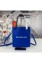 Balenciaga XXS Shopping North South Tote Bag Calfskin In Blue