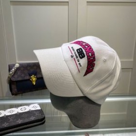 Balenciaga BB Embroidered Cotton Cap In White