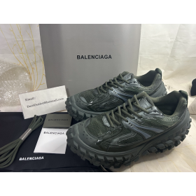 Balenciaga Bouncer Mesh and Rubber Sneakers Gray