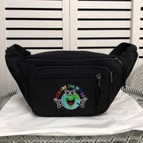 Balenciaga EXplorer Beltpack Logo Embroidered Nylon In Black