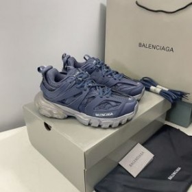 Balenciaga Glow In The Dark Track Sneakers UniseX In Navy Blue