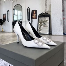 Balenciaga Knife BB 80MM Pumps Calfskin Women In White