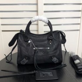 Balenciaga Mini Classic City Shoulder Bag Goatskin In Black