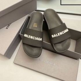 Balenciaga Pool Slides UniseX In BlackWhite