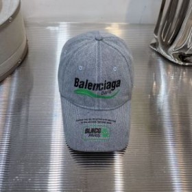 Balenciaga Wave Print Logo Baseball Cap In Blue