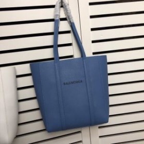 Balenciaga XS Everyday Tote Bag Grained Calfskin In Blue