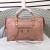 Balenciaga Small Classic City Shoulder Bag Metallic Edge Goatskin In Pink